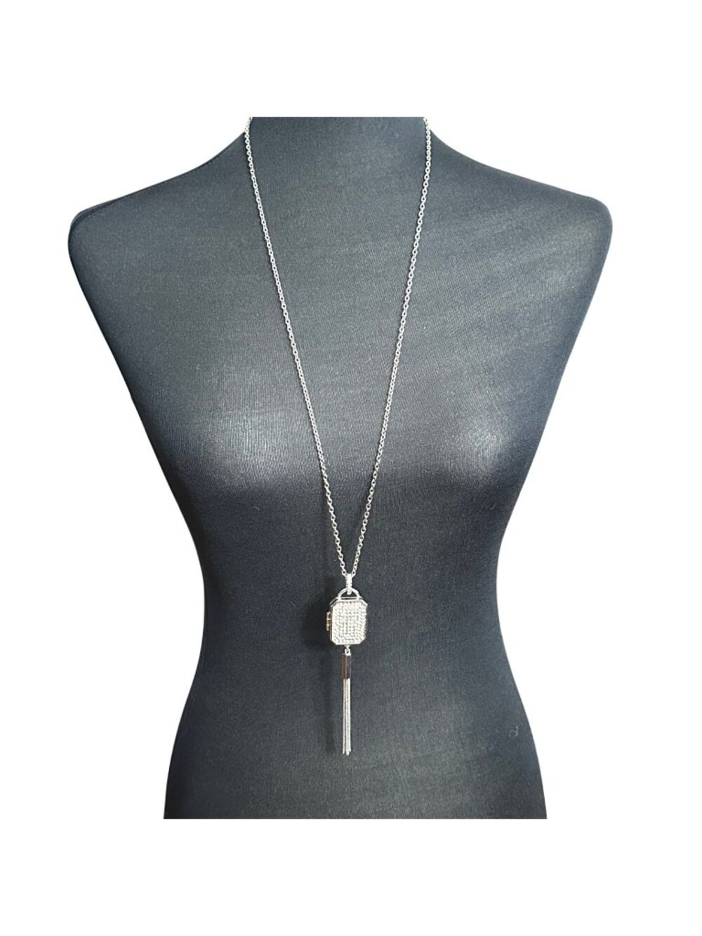 Chico's Necklace Jewelry Statement 33" Locket Miracles Long Chain